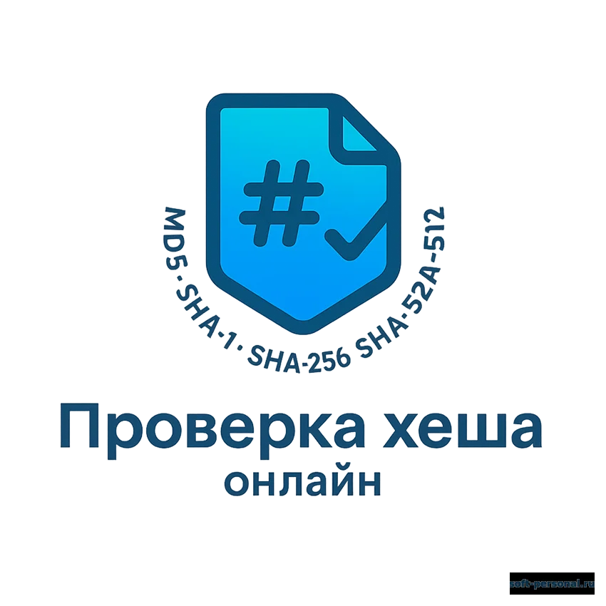 logo MD5, SHA‑1/256/384/512, CRC32, RIPEMD‑160