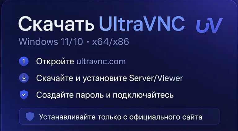 Инструкция по установки UltraVNC