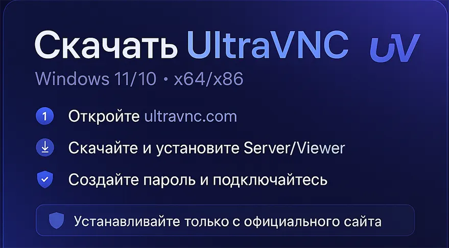 Инструкция по установки UltraVNC