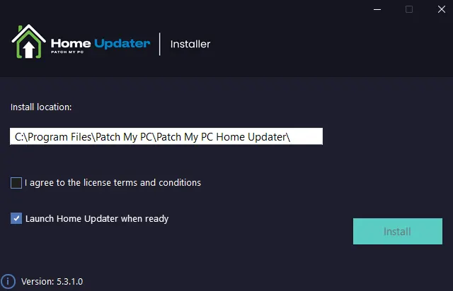 процесс установки Patch My PC